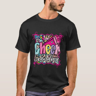 T-shirt Mégaphone rose coquette cheer grand-mère cheerlead