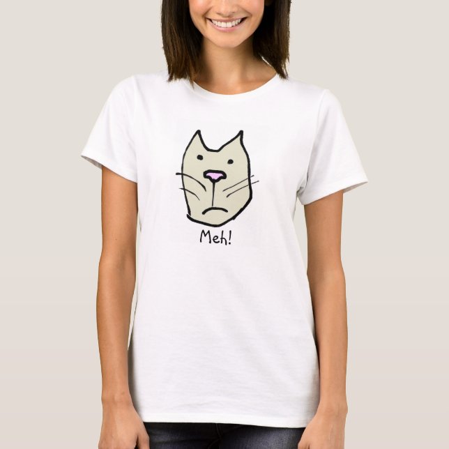 T-shirt Meh Cat Drôle Drôle Dessin Kitty Qui n'est pas imp (Devant)