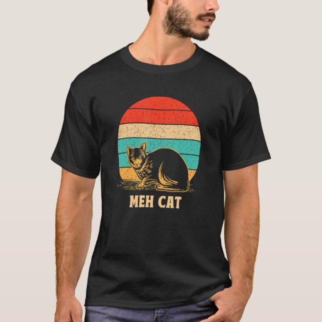 T-shirt Meh Chat Chat Humour Kitten Introvert Chat Maman 1 (Devant)