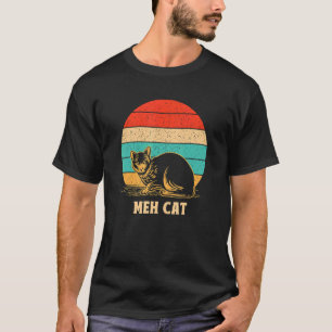 T-shirt Meh Chat Chat Humour Kitten Introvert Chat Maman 1