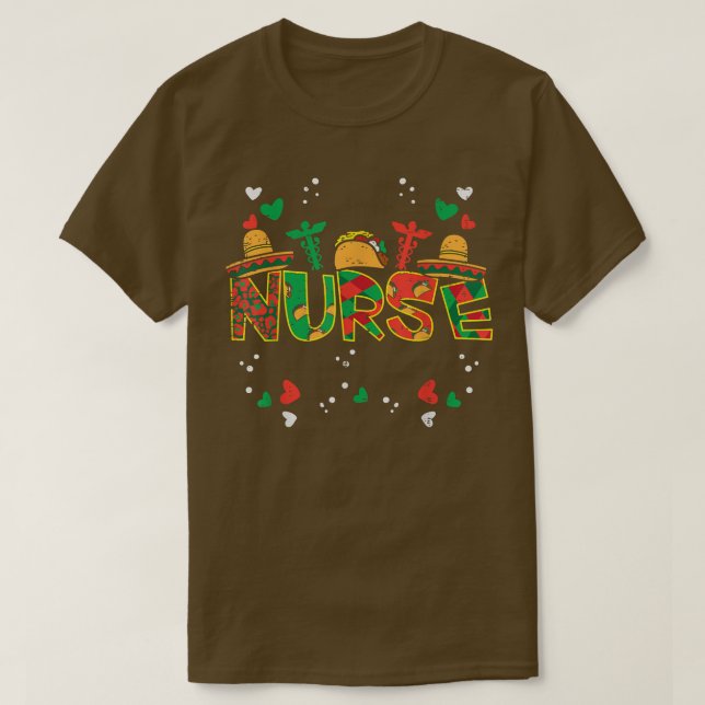 T-shirt Meican Nurse Cinco De Mayo Nurse Women Scrub Top R (Design devant)