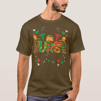 T-shirt Meican Nurse Cinco De Mayo Nurse Women Scrub Top R