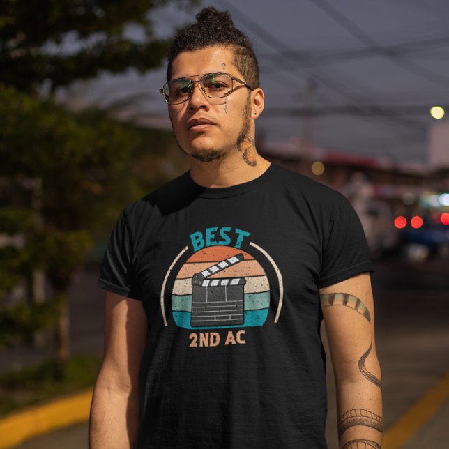 T-shirt Meilleur 2ème AC - Caméra Retro Assistant (Créateur téléchargé)