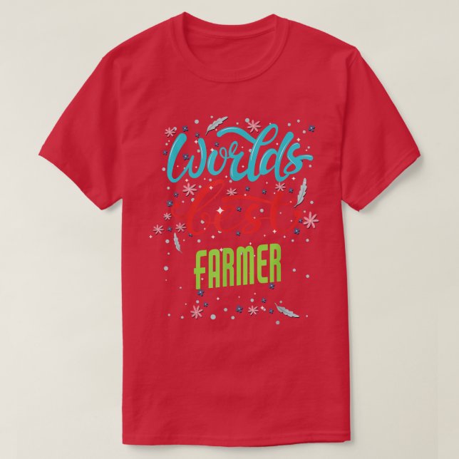 T-shirt Meilleur Agriculteur Monde Drôle Agriculteur (Design devant)