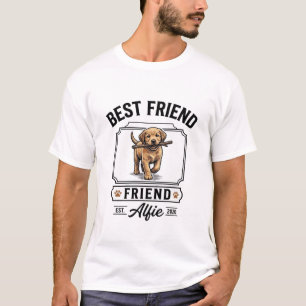 T-shirt Meilleur ami Alfie Conception amateur de chien vin