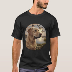 T-shirt Meilleur Ami Chasse Jaune Labrador Chien Avec Cana