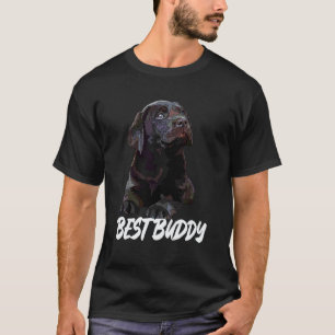 T-shirt Meilleur ami chien labrador chocolat brun retrieve