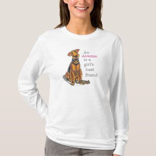 T-shirt Meilleur ami de filles d'Airedale Terrier