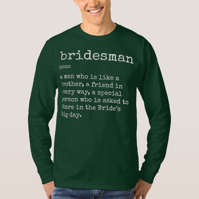 T-shirt Meilleur Ami de la mariée Mariage Bridesman (Devant)