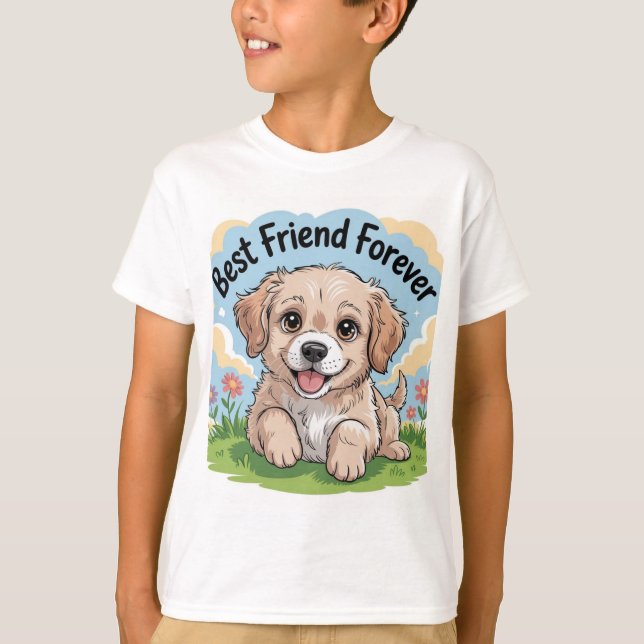 T-shirt Meilleur Ami Du Chiot (Devant)