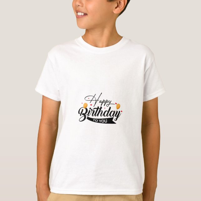 T-shirt Meilleur anniversaire heureux (Devant)