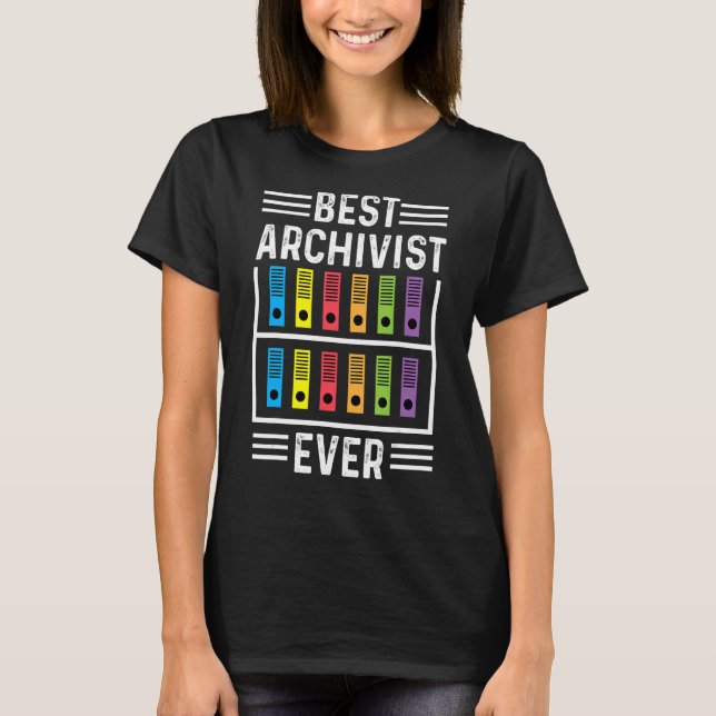 T-shirt Meilleur archiviste Bibliothécaire ou historien (Devant)