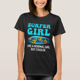 T-shirt Meilleur art de surf pour filles femmes plage surf