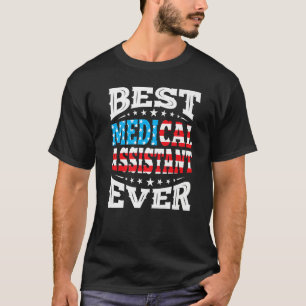 T-shirt Meilleur Assistant Médicale 4e Quart Juillet Usa A