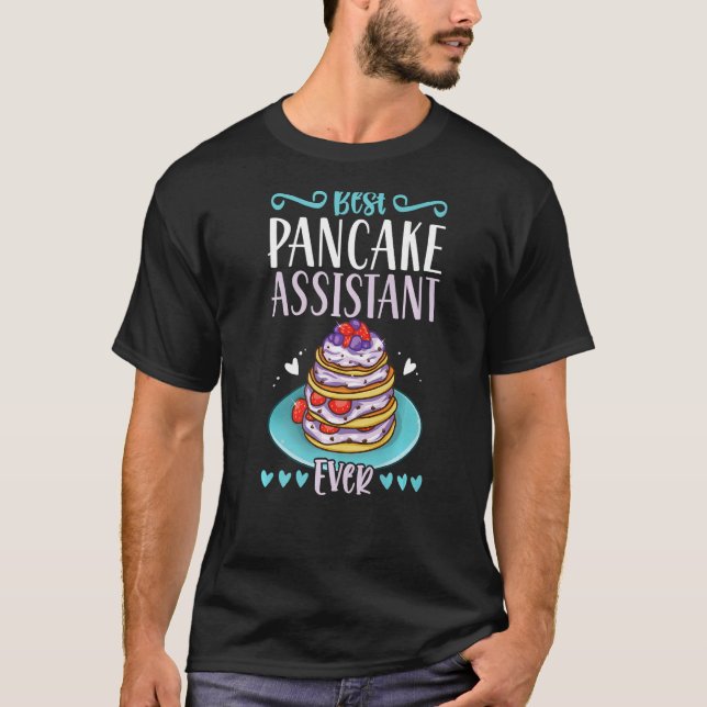 T-shirt Meilleur assistant Pancake jamais Pancake Maker (Devant)