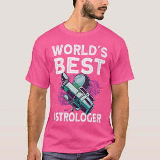 T-shirt Meilleur astrologue de l'univers espace galaxie as