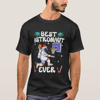 T-shirt Meilleur Astronaute Noël Basket-ball Vacances C