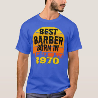 T-shirt Meilleur Barbier Né En 1970 Anniversaire Vintage