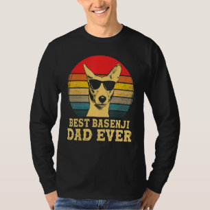 T-shirt Meilleur Basenji Papa Jamais Chien Retro Vintage