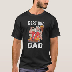 T-shirt Meilleur BBQ Papa Barbecue Fumer Viande BBQ Grill