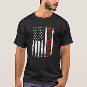 T-shirt Meilleur beau-père vintage Drapeau américain Fête