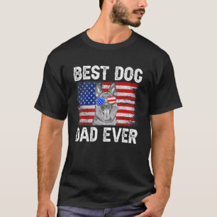 T-shirt Meilleur Berger Allemand Papa Jamais Drapeau Améri