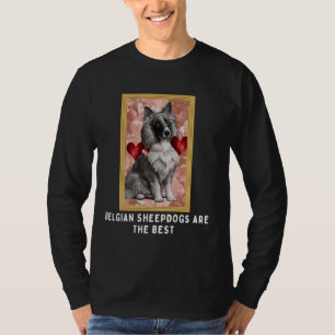 T-shirt Meilleur Berger Belge Red Hearts Art Pet Chien Pro
