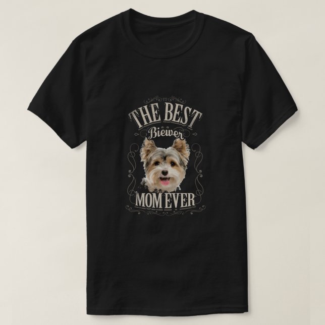 T-shirt Meilleur Biewer Maman Jamais Drôle Biewer Terrier  (Design devant)