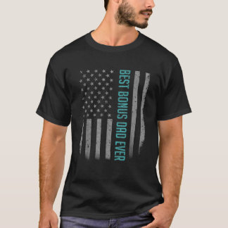 T-shirt Meilleur Bonus Papa Jamais Drapeau Américain Cadea