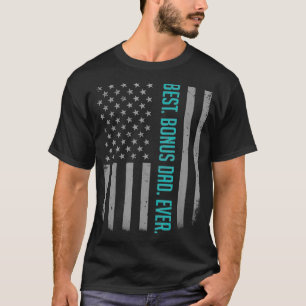T-shirt Meilleur Bonus Papa Jamais Drapeau Américain Cadea