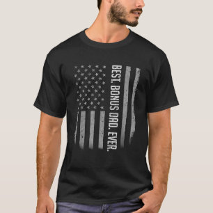 T-shirt Meilleur Bonus Papa Jamais Drapeau Américain Cadea