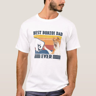 T-shirt Meilleur Borzoi Papa Jamais Drôle Amusant Adulte C