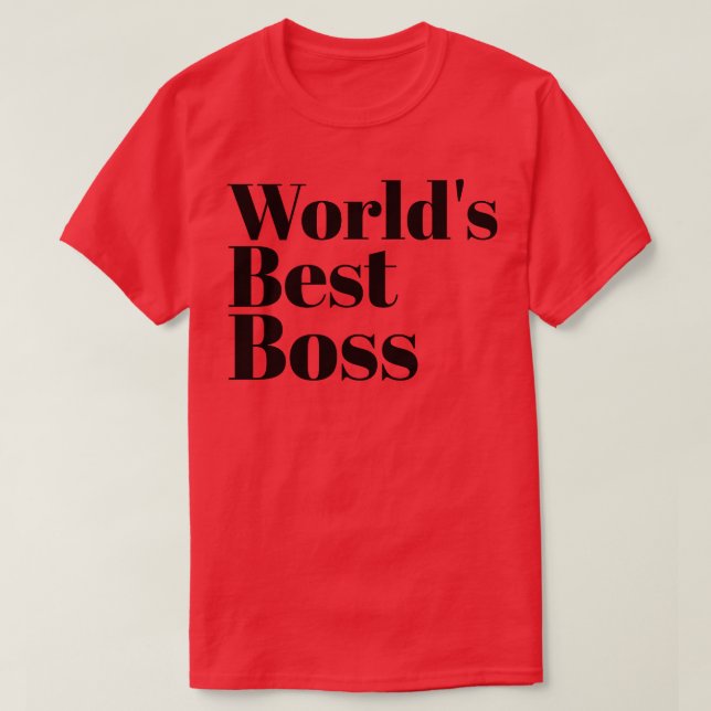 T-shirt Meilleur Boss du monde (Design devant)