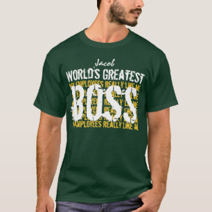 T-shirt Meilleur boss du monde à l'A005