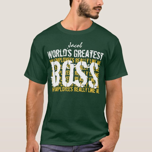 T-shirt Meilleur boss du monde à l'A005 (Devant)