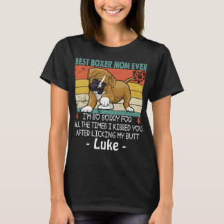 T-shirt Meilleur Boxer Maman Personnalisé Chien Maman Pers