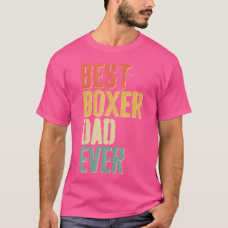T-shirt Meilleur Boxer Papa Jamais Amoureux des chiens Fêt