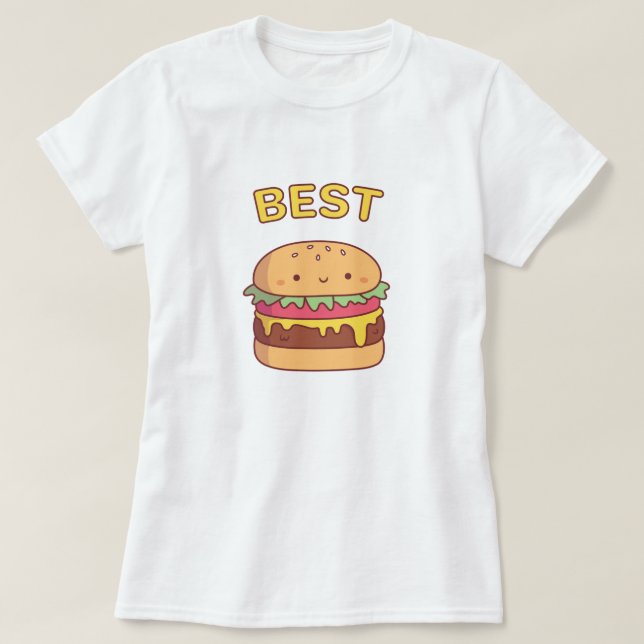 T-shirt Meilleur Burger Meilleur Ami (Design devant)