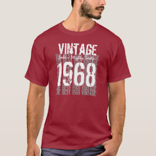 T-shirt Meilleur cadeau d'anniversaire de 1968 Vintage Tee