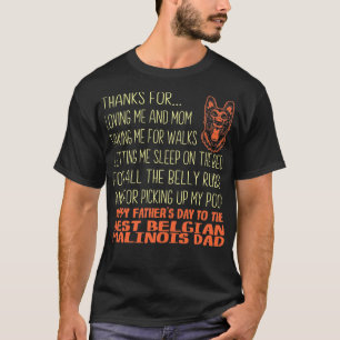 T-shirt Meilleur cadeau de Fête des pères Malinois belge