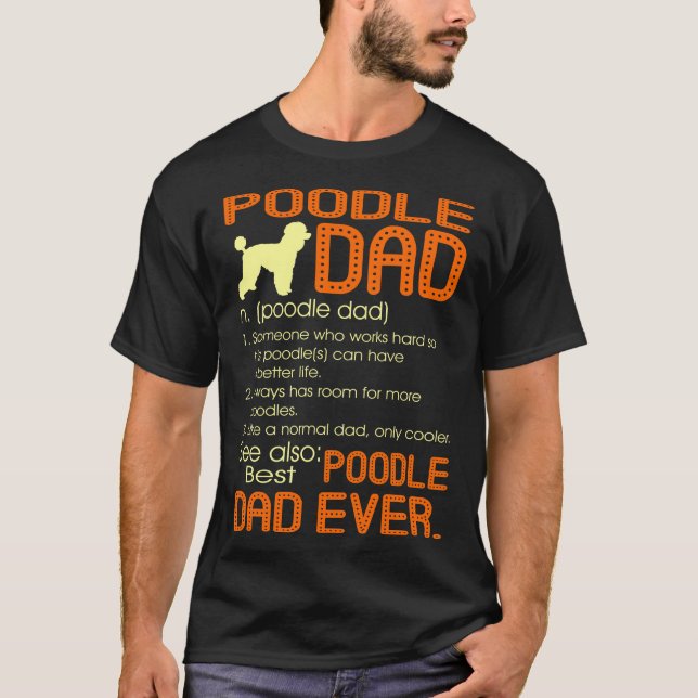 T-shirt Meilleur cadeau de Fête des pères papa de caniche (Devant)