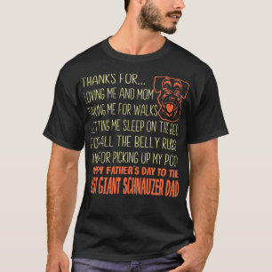 T-shirt Meilleur cadeau de Fête des pères Schnauzer géant