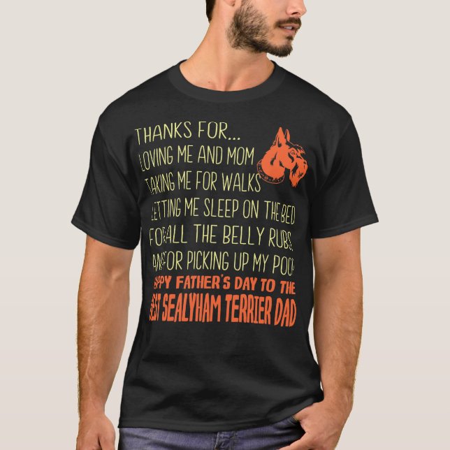 T-shirt Meilleur cadeau de Fête des pères Sealyham Terrier (Devant)