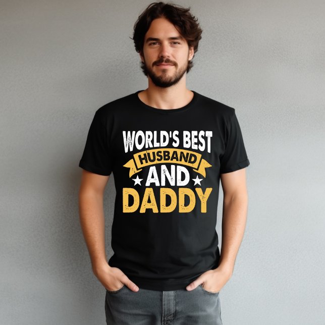 T-shirt Meilleur cadeau de père et de mari au monde pour l (Créateur téléchargé)
