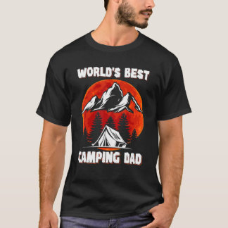 T-shirt Meilleur Camping Papa Camper Randonnée Hiker