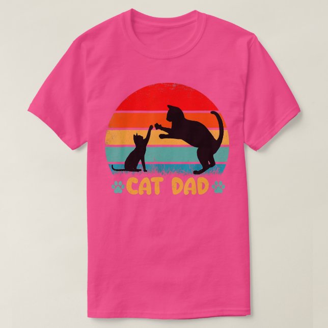 T-shirt Meilleur CAT DAD Chemise Fête des pères Kitty Dadd (Design devant)