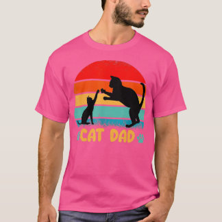 T-shirt Meilleur CAT DAD Chemise Fête des pères Kitty Dadd