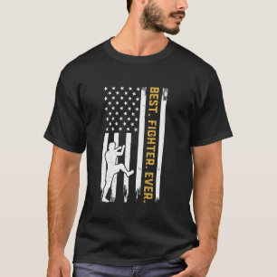 T-shirt Meilleur chasseur jamais - Muay Thai US Drapeau Bo