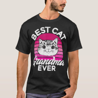 T-shirt Meilleur chat Grand-mère jamais grand-mère