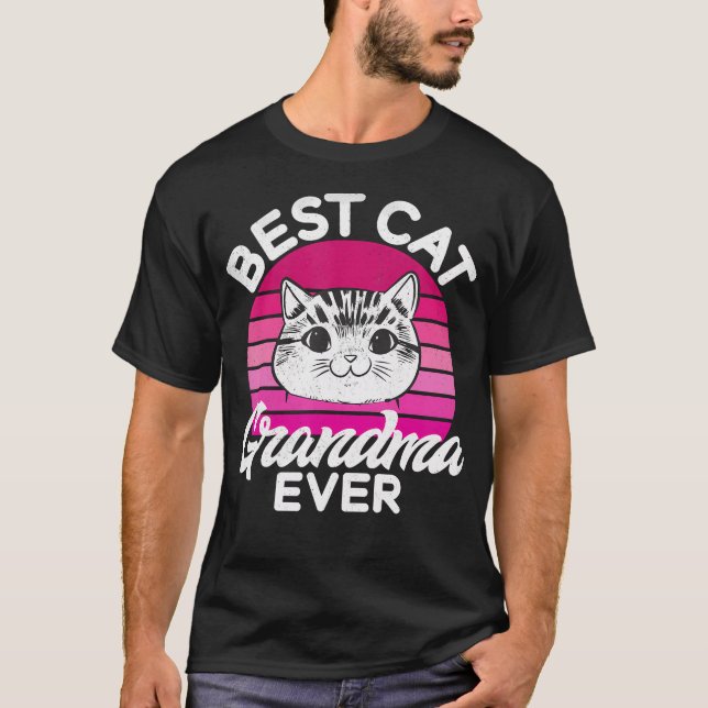 T-shirt Meilleur chat Grand-mère jamais grand-mère (Devant)